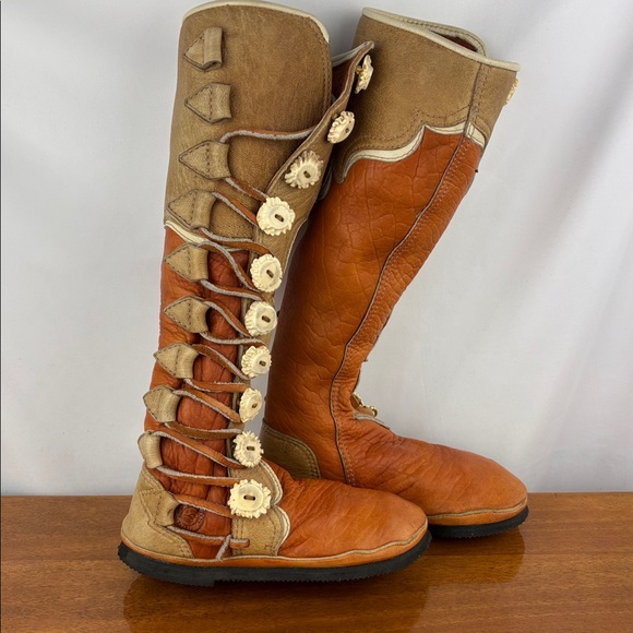 Vintage Aspen footloose leather moccasin boots - Picture 1 of 16